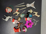 Vtg Lot 20 W. Germany Christmas Tree Decorative Ornaments Bulbs Reindeer Santa