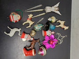 Vtg Lot 20 W. Germany Christmas Tree Decorative Ornaments Bulbs Reindeer Santa