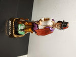 Vtg EMPTY Jim Beam 1977 Figaro decanter W/Music Box & Stand Regal China