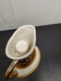 Vtg EMPTY 1976 Jim Beam Ornate Floral Gold Liquor Decanter Sculpture Regal China
