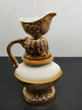 Vtg EMPTY 1976 Jim Beam Ornate Floral Gold Liquor Decanter Sculpture Regal China