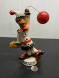 Vtg '80 Blackhawk Jim Beam Club Fox Jester Holding Balloon Paperweight Collect