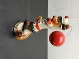 Vtg '80 Blackhawk Jim Beam Club Fox Jester Holding Balloon Paperweight Collect