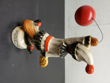 Vtg '80 Blackhawk Jim Beam Club Fox Jester Holding Balloon Paperweight Collect