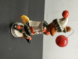 Vtg '80 Blackhawk Jim Beam Club Fox Jester Holding Balloon Paperweight Collect