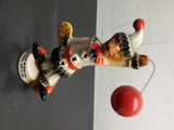 Vtg '80 Blackhawk Jim Beam Club Fox Jester Holding Balloon Paperweight Collect