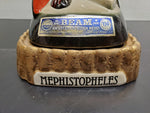 Vtg EMPTY 1979 Jim Beam Mephistopheles Decanter W/Base & Music Box Regal China