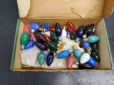 Vtg Ringalite Box Assortment of Different Color Bulbs Christmas Decorations Nice