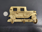 Vintage Solid Brass Antique Car Key/Jacket/Coat Holder Wall Hanger 6 1/2" Long
