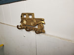 Vintage Solid Brass Antique Car Key/Jacket/Coat Holder Wall Hanger 6 1/2" Long