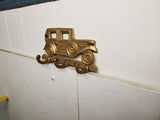 Vintage Solid Brass Antique Car Key/Jacket/Coat Holder Wall Hanger 6 1/2" Long