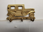 Vintage Solid Brass Antique Car Key/Jacket/Coat Holder Wall Hanger 6 1/2" Long