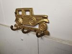 Vintage Solid Brass Antique Car Key/Jacket/Coat Holder Wall Hanger 6 1/2" Long
