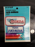 Vintage Team Honda Motorcycle America Cycle Emblems/Patches Washable Sew On