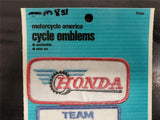 Vintage Team Honda Motorcycle America Cycle Emblems/Patches Washable Sew On