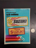 Vintage Team Suzuki Motorcycle America Cycle Emblems/Patches Washable Sew On