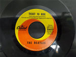 Vtg Capitol Records The Beatles Lot of 45 Rpm Vinyls Yes It Is Ticket To Ride