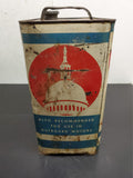 Vintage Atlantic Capitol Medium Motor Oil 2 Gallon Gas Petroleum Can-EMPTY