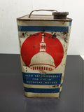 Vintage Atlantic Capitol Medium Motor Oil 2 Gallon Gas Petroleum Can-EMPTY