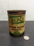 Vtg Fiberol Fibre Grease Washing Machine Wringers Grease Oil Can 1 LB Rare Metal