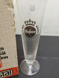 12 Warsteiner Premium Verum 12 oz Pilsner Beer Glasses Germany 9" Rastal W/Box