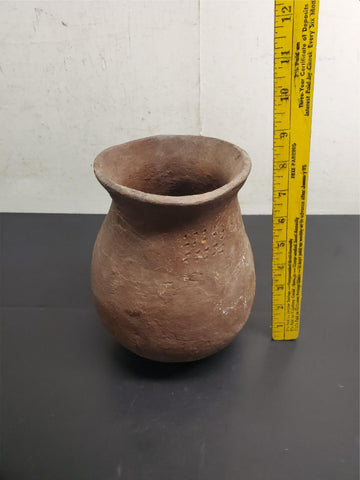 Vintage/Antique Weathered Decorative Pottery Vase Brown/Beige Collectible Unique