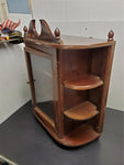 Vtg Glass Front Classy Wooden Table Curio Wall Hanging Curio Cabinet Decorative