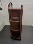 Vtg Glass Front Classy Wooden Table Curio Wall Hanging Curio Cabinet Decorative