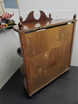 Vtg Glass Front Classy Wooden Table Curio Wall Hanging Curio Cabinet Decorative