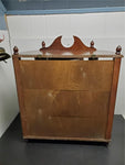 Vtg Glass Front Classy Wooden Table Curio Wall Hanging Curio Cabinet Decorative