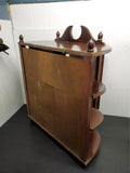 Vtg Glass Front Classy Wooden Table Curio Wall Hanging Curio Cabinet Decorative
