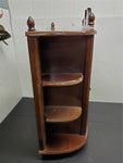 Vtg Glass Front Classy Wooden Table Curio Wall Hanging Curio Cabinet Decorative
