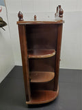 Vtg Glass Front Classy Wooden Table Curio Wall Hanging Curio Cabinet Decorative