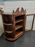 Vtg Glass Front Classy Wooden Table Curio Wall Hanging Curio Cabinet Decorative