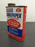 Vtg LS Miracle Liquid Sandpaper Red White Blue Self-Deglossing Unique Can 16 Oz.