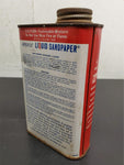 Vtg LS Miracle Liquid Sandpaper Red White Blue Self-Deglossing Unique Can 16 Oz.