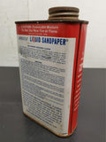 Vtg LS Miracle Liquid Sandpaper Red White Blue Self-Deglossing Unique Can 16 Oz.