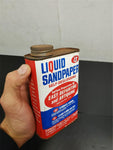 Vtg LS Miracle Liquid Sandpaper Red White Blue Self-Deglossing Unique Can 16 Oz.