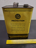 Vtg Antique Otis Lubricants 1 Gallon Elevator Unopened Oil Can Yellow Mancave