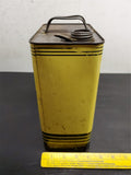 Vtg Antique Otis Lubricants 1 Gallon Elevator Unopened Oil Can Yellow Mancave