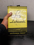 Vtg Antique Otis Lubricants 1 Gallon Elevator Unopened Oil Can Yellow Mancave
