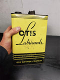 Vtg Antique Otis Lubricants 1 Gallon Elevator Unopened Oil Can Yellow Mancave