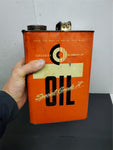 Vtg Antique Consumers Oil Company Inc Special Grade "A" Oil Can Unopened Mancave
