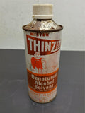 Vtg Mister Thinzit Denatured Alcohol Solvent 16 Oz Can Collectible Mancave Garag