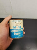 Vtg Mobil Upperlube Super 8 Oz. Automotive Top Cylinder Lube Can Mancave Garage