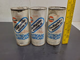 Vtg Set- 3 Gulf Gulfpride Marine-G 16 Oz Outboard Lubricant Cans Bottle Mancave