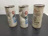 Vtg Set- 3 Gulf Gulfpride Marine-G 16 Oz Outboard Lubricant Cans Bottle Mancave
