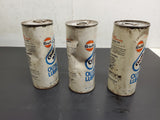 Vtg Set- 3 Gulf Gulfpride Marine-G 16 Oz Outboard Lubricant Cans Bottle Mancave
