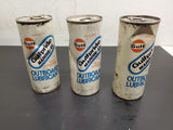 Vtg Set- 3 Gulf Gulfpride Marine-G 16 Oz Outboard Lubricant Cans Bottle Mancave