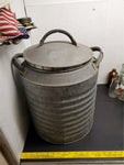 Vtg Antique Lot Ft. Large Bin (21"X16") & 17 Mason Jars Shot Glasses Bottles Etc